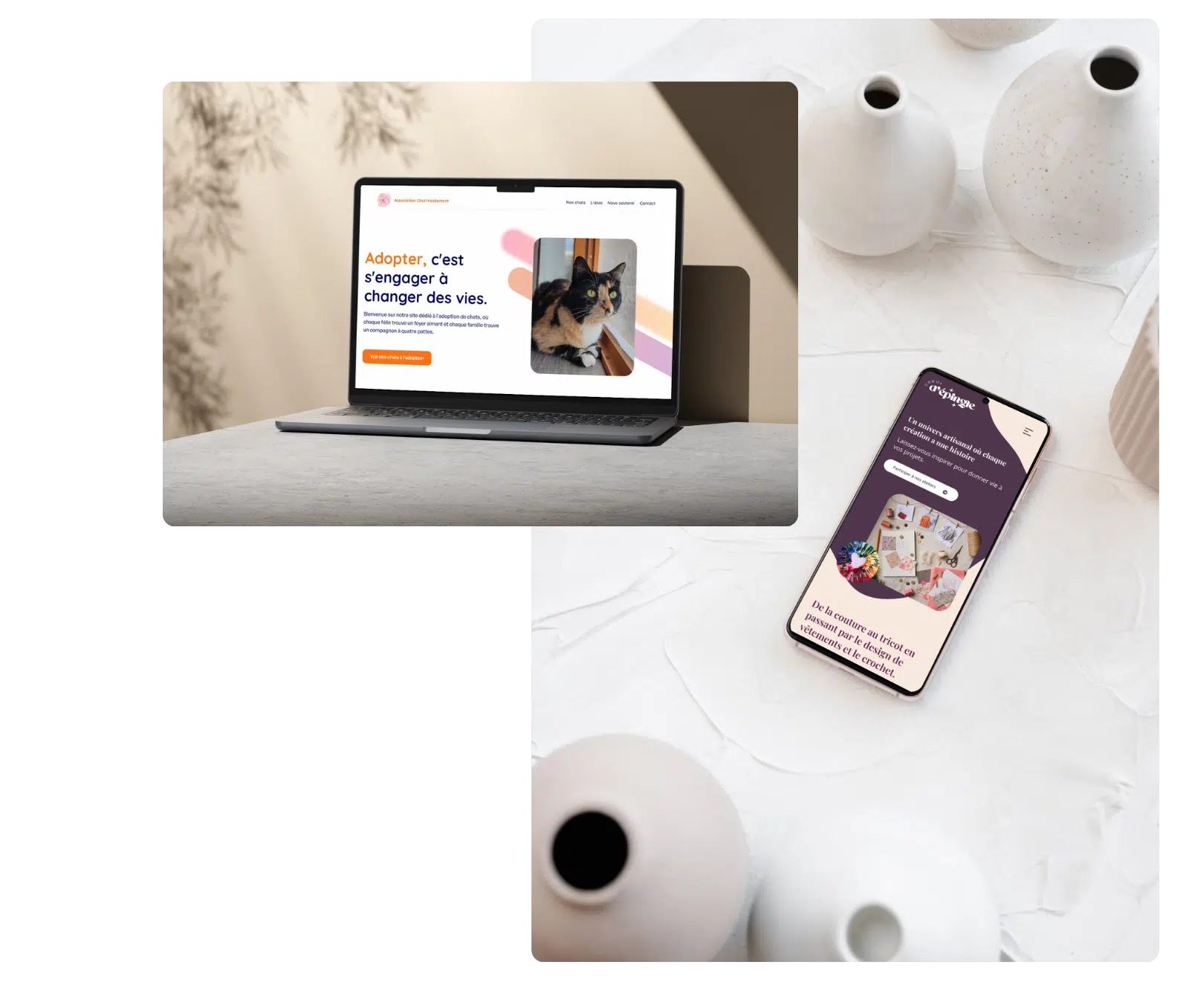 site sur pc et téléphone