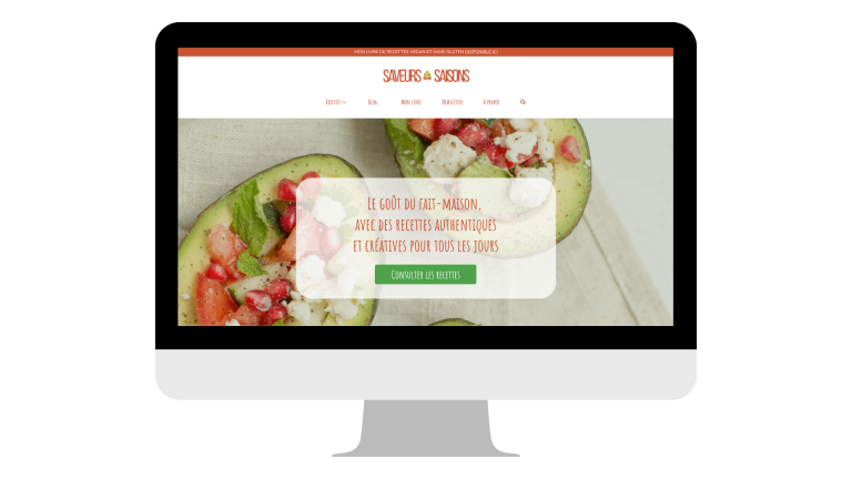 écran d'ordi avec un site internet vitrine responsive